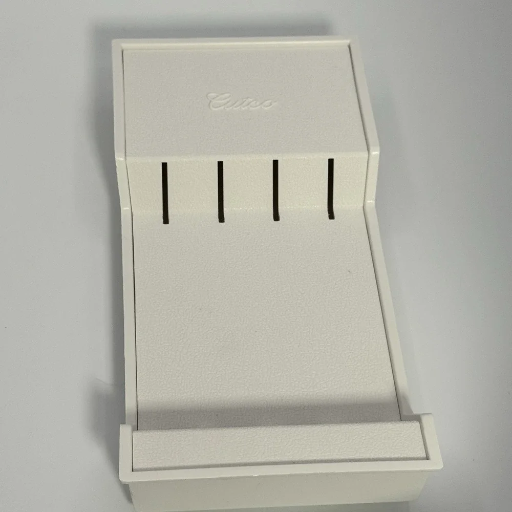 Cutco Knife Holder 4 Slot White Plastic Countertop Drawer Knife Block Rack